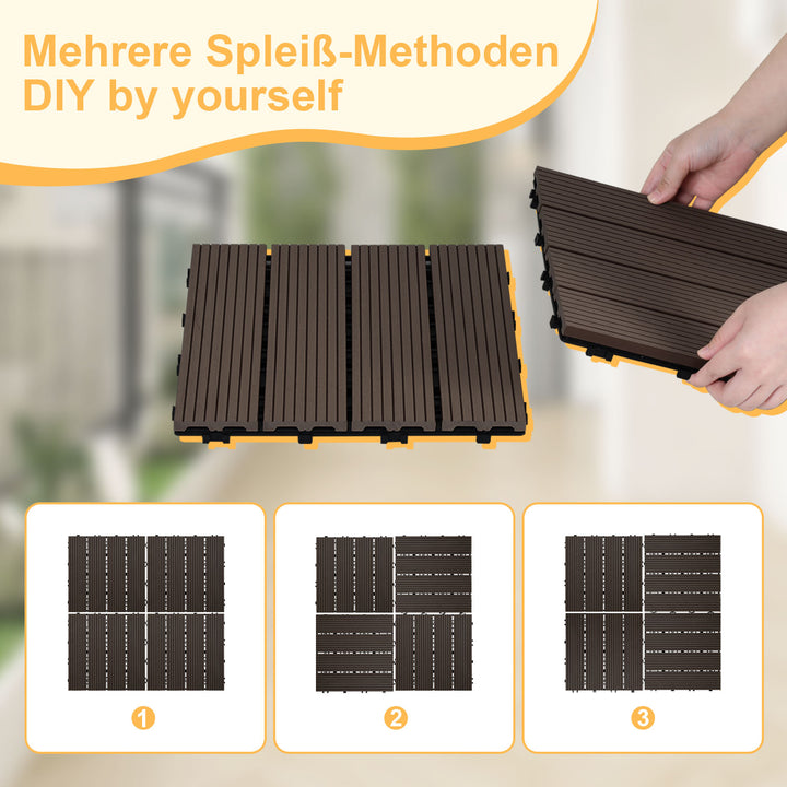 Sonnewelt WPC Terrassenfliesen Klickfliese 30x30cm 11stk