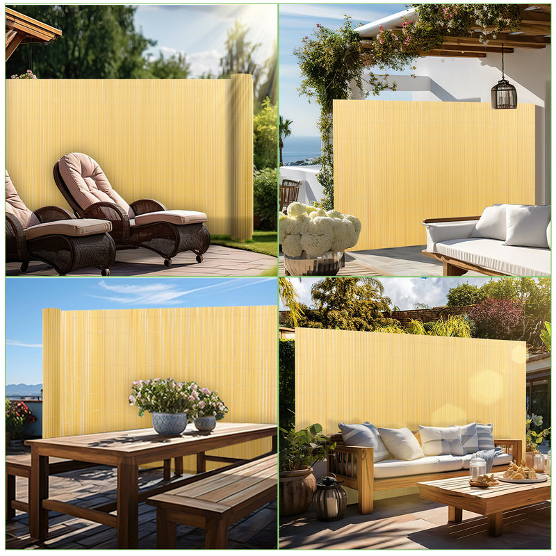 Sonnewelt PVC Sichtschutzmatte mit Kabelbindern 3-Gewicht-Verstärkung