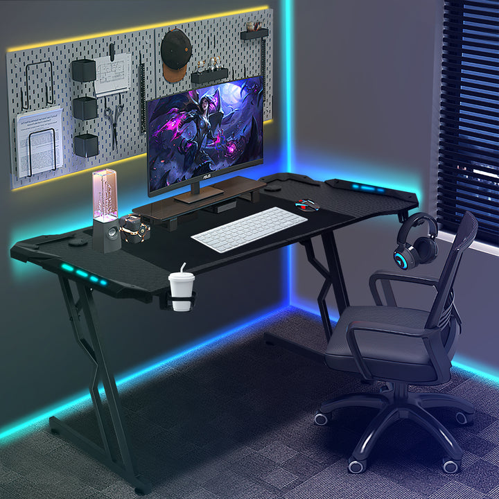 Sonnewelt Gaming Desk Gaming Table 120/140cm with LED Remote Control