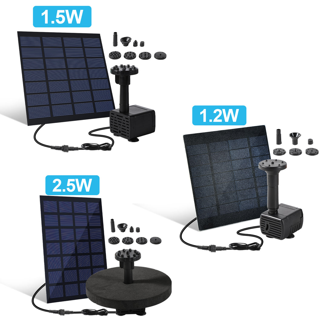 Sonnewelt SolarPumpe Teichpumpe 1.2W/1.5W/2.5W
