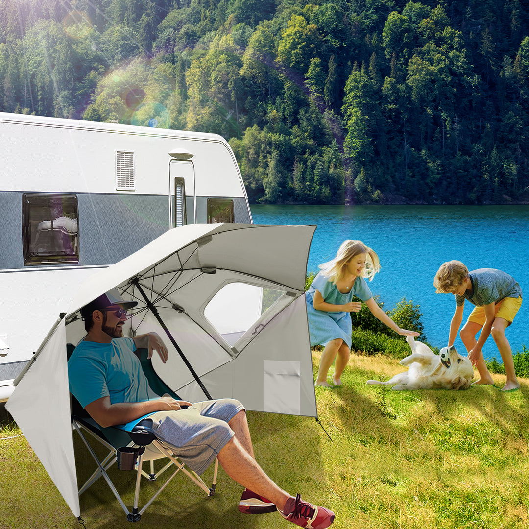 Sonnewelt parasol with side wall 210cm