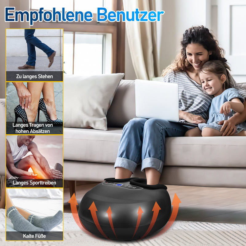 Sonnewelt Fußmassagegerät mit Heizfunktion Knetmassage