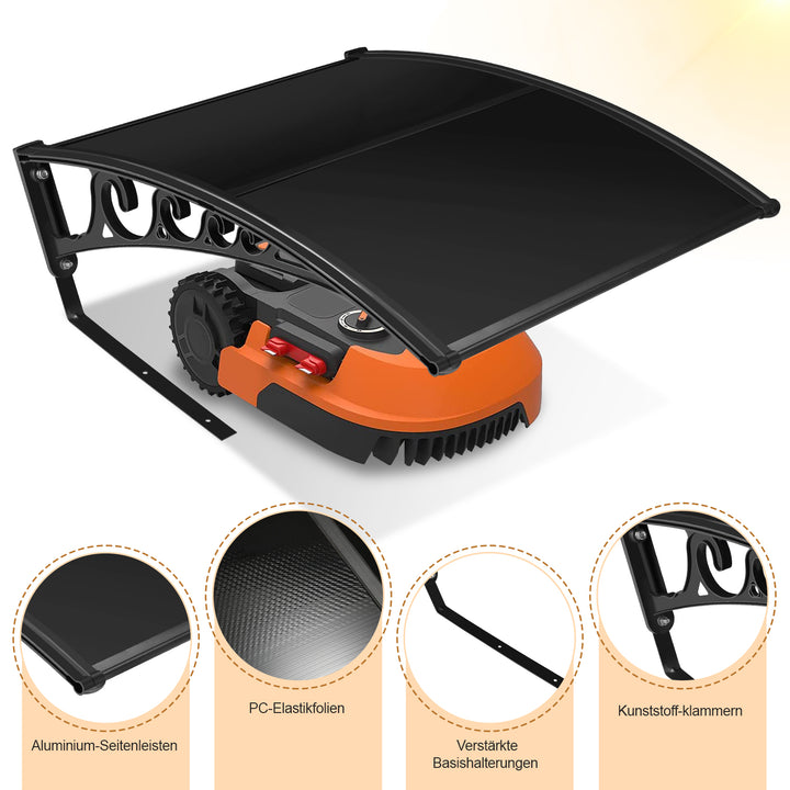 Sonnewelt Robotic Lawnmower Garage Roof Carport Black