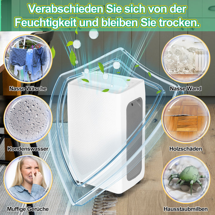 Sonnewelt dehumidifier 26L with timer function, laundry drying function, defrost function