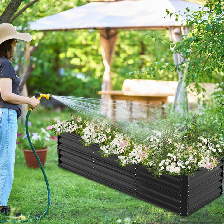 Sonnewelt Metall Hochbeete Hochbeete-Kit mit Stützstangen für Garten