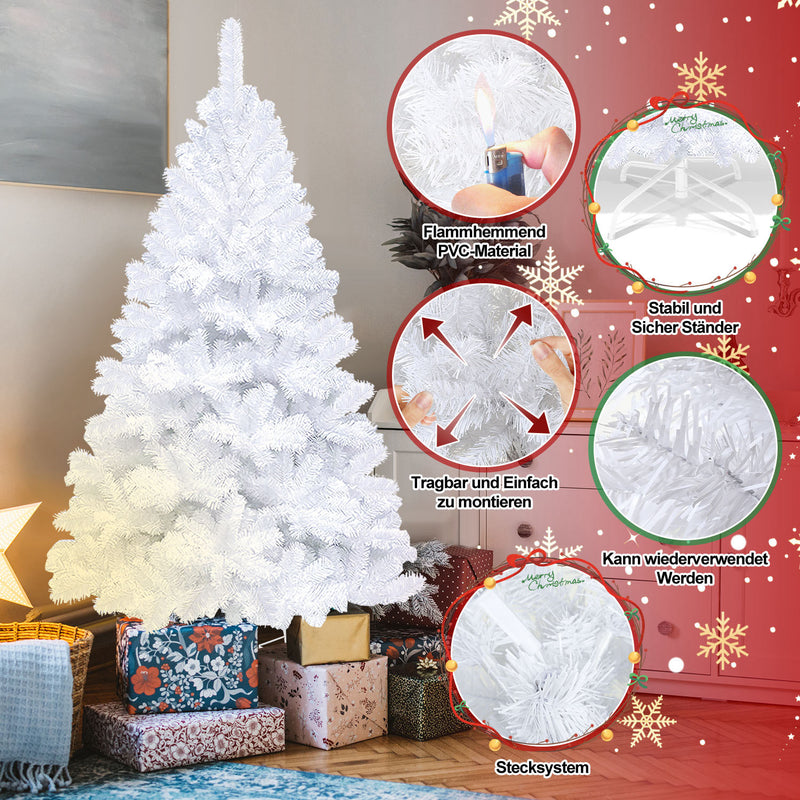 Sonnewelt Christbaum Künstlicher Weihnachtsbaum Grün/Weiß