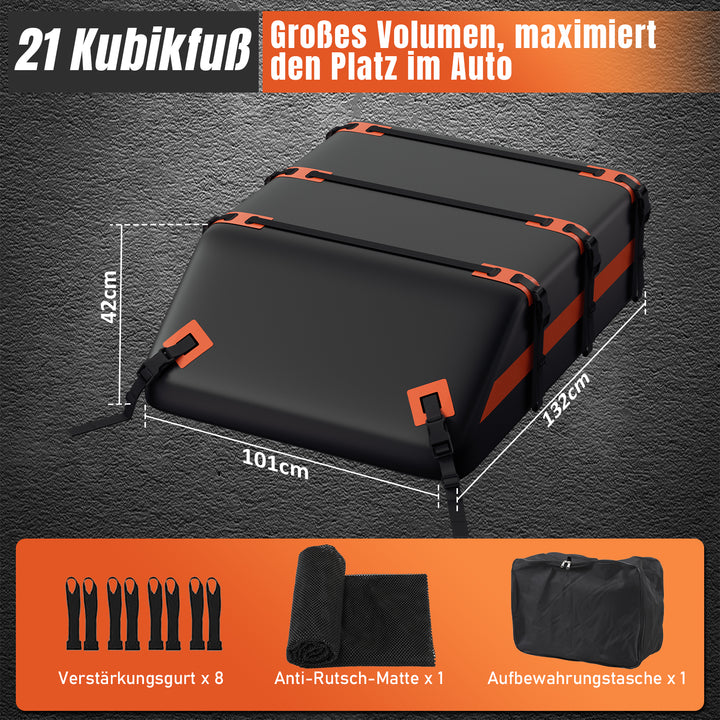 Sonnewelt Dachbox Auto Dachkoffer 550L Faltbare Wasserdicht