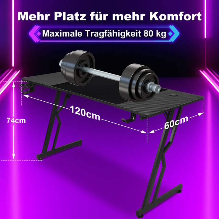 Sonnewelt Gaming Desk Gaming Table 120/140cm