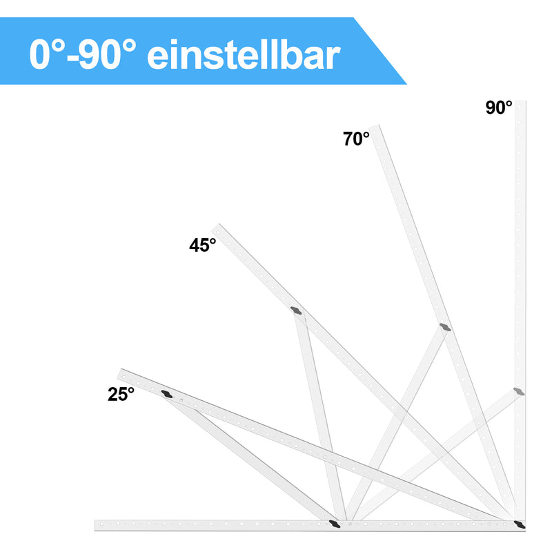 Sonnewelt Solarpanel PV Halterung 104cm 0°-90° 2/4 Stück