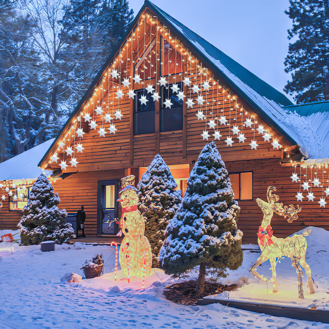 Sonnewelt LED Lichterkette Schneeflocke IP44