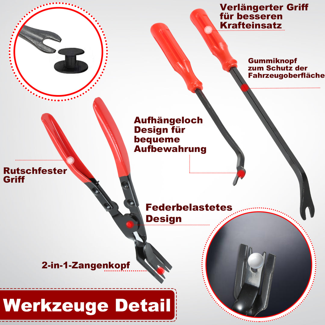 Sonnewelt Auto Demontage Werkzeug Innenraum 158tlg