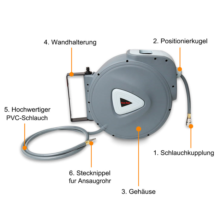 Sonnewelt Druckluftschlauch Aufroller automatisch 10-30m
