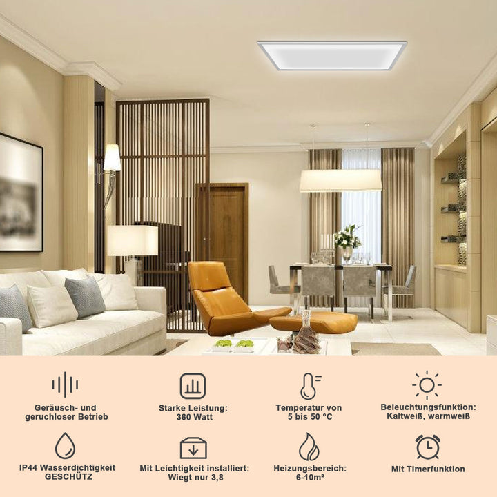 Sonnewelt Infrarotheizung Elektroheizer Decke WIFI 360/770W