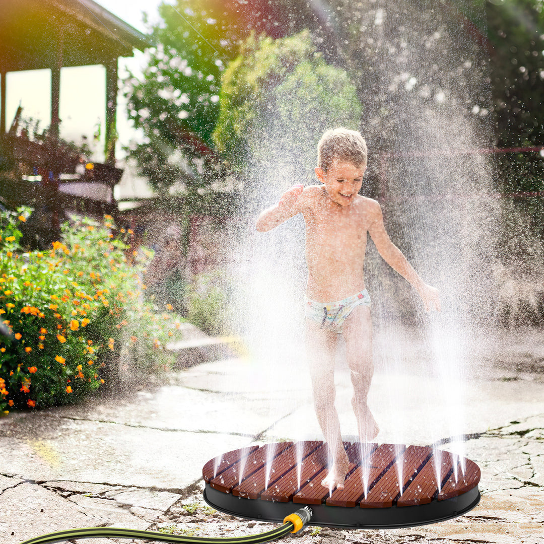 Sonnewelt Bodendusche Gartendusche mit Fußrad und 22 Kupferdüsen