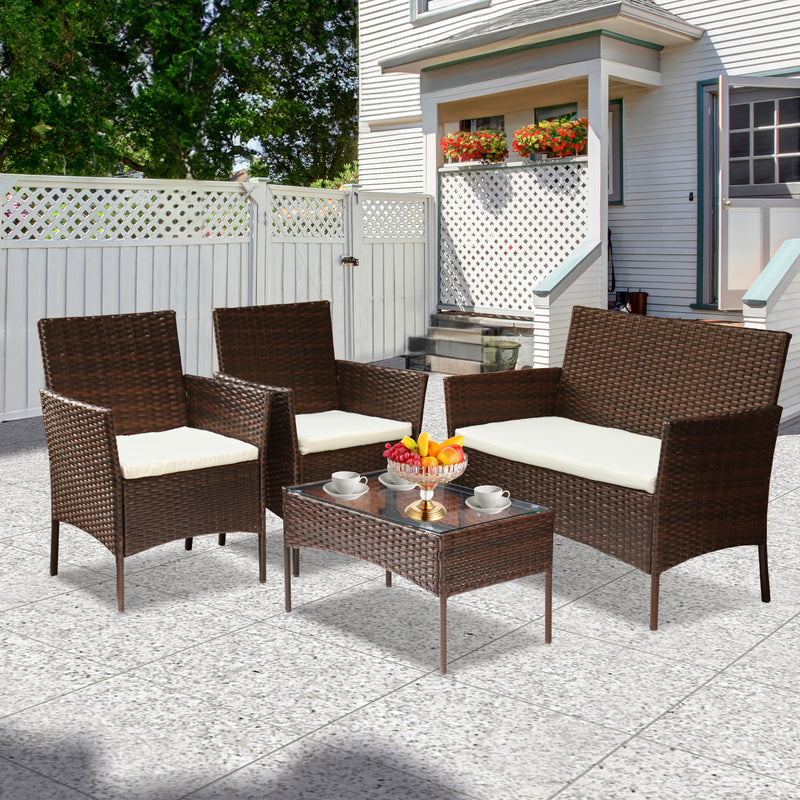 Sonnewelt Polyrattan Sitzgruppe Gartenmöbel Set