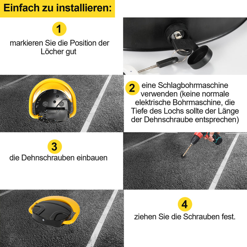 Sonnewelt Parkplatzsperre mit Fernbedienung 2 Stück