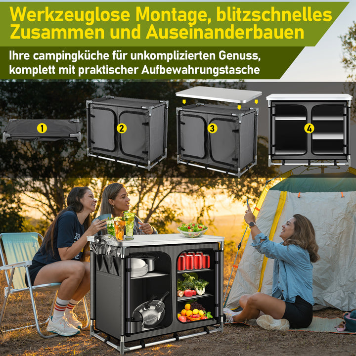 Sonnewelt Campingküche Campingschrank Faltschrank