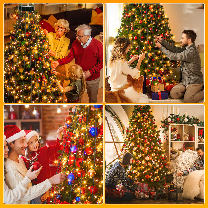 Sonnewelt LED Christmas tree lighting with ring 280 LEDs IP44