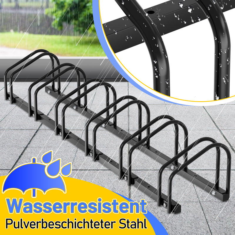 Sonnewelt Fahrradständer für 2/3/4/5/6 Fahrräder Schwarz