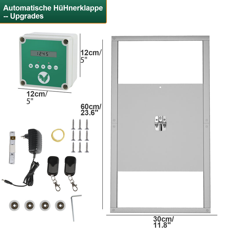 Sonnewelt Automatische Hühnertür Flüssigkristallanzeige mit Lichtsensor und Zeitsteuerung