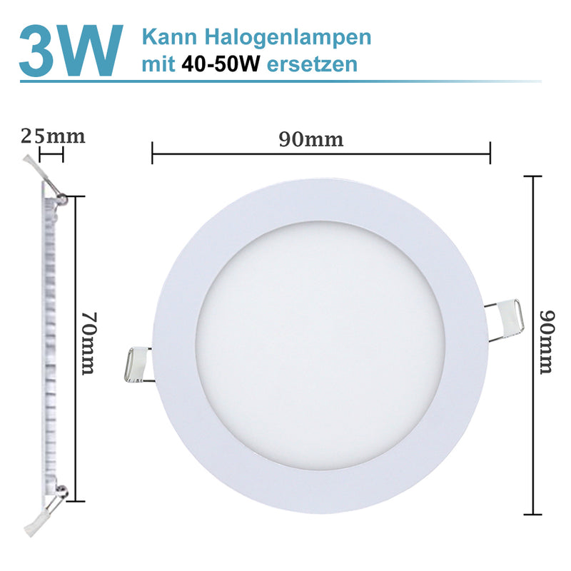 Sonnewelt LED Einbaustrahler 6W/9W/12W/18W  IP44