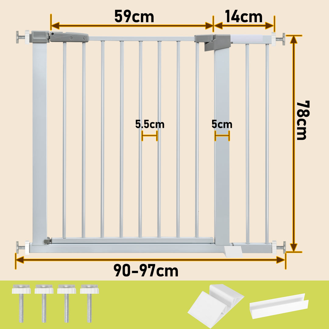 Sonnewelt stair gate children's gate without drilling 76-104cm