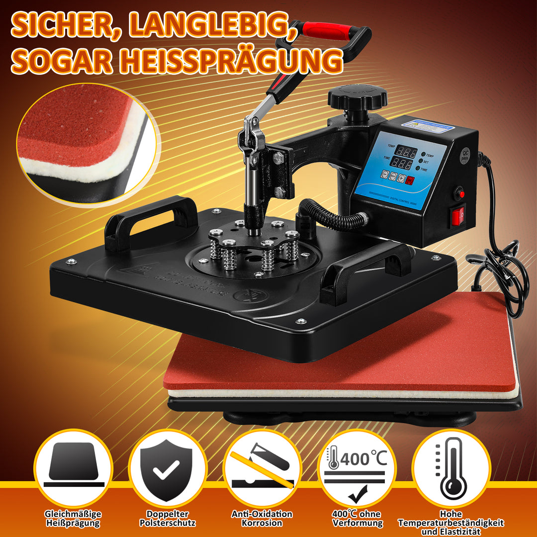 Sonnewelt Transferpresse Hitzepresse 8 IN 1 1250W