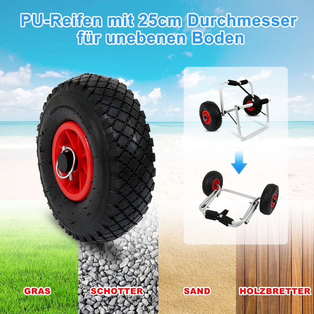 Sonnewelt Faltbarer Kajakwagen Bootswagen 75kg