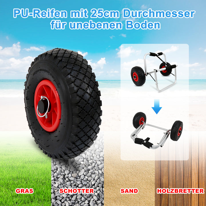 Sonnewelt Faltbarer Kajakwagen Bootswagen 75kg