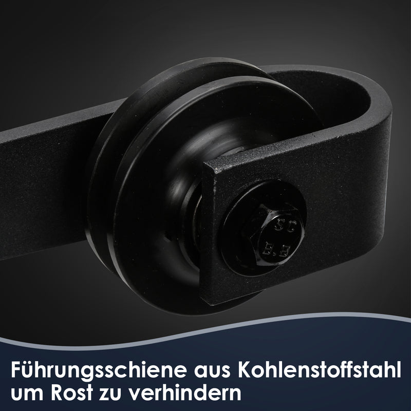 Sonnewelt Schiebetürbeschlag Set Schiebetürsystem 152cm/183cm/200cm/244cm/363cm