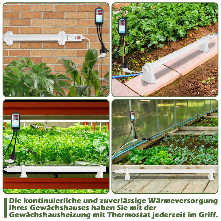 Sonnewelt Gewächshausheizung Elektrische Heizung mit Thermostat