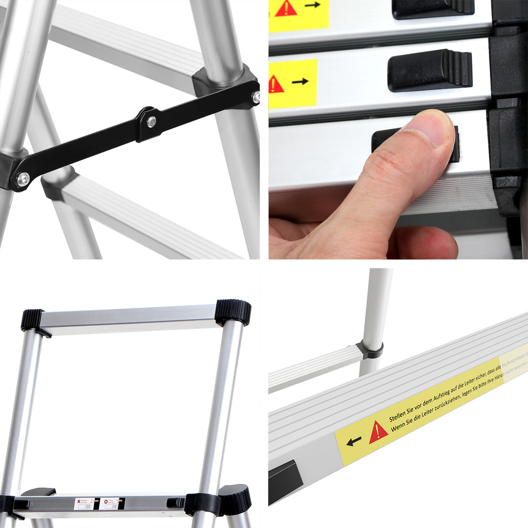 Sonnewelt telescopic ladder folding ladder A-frame
