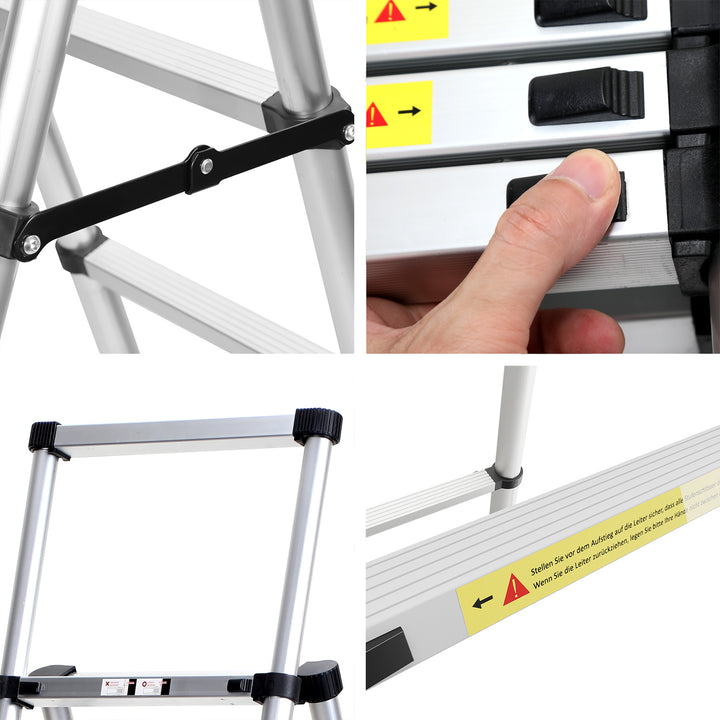 Sonnewelt telescopic ladder folding ladder A-frame