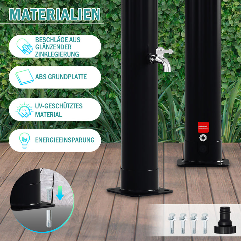 Sonnewelt 20L Solardusche mit Duschkopf und Schutzabdeckung