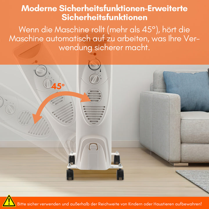 Sonnewelt oil radiator electric heater with thermostat 2500W