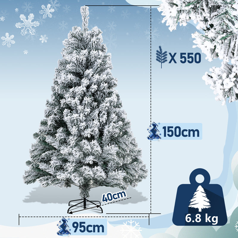 Sonnewelt Weihnachtsbaum Künstlich mit Schnee