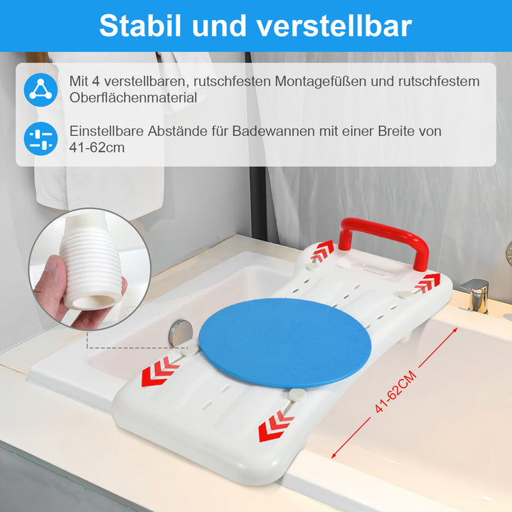 Sonnewelt Badewannensitz Badewannenbrett mit Drehteller