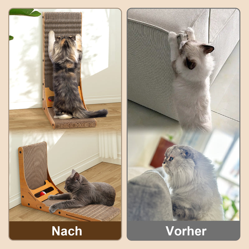 Sonnewelt Katzen Kratzbrett L förmig Kratzpappe