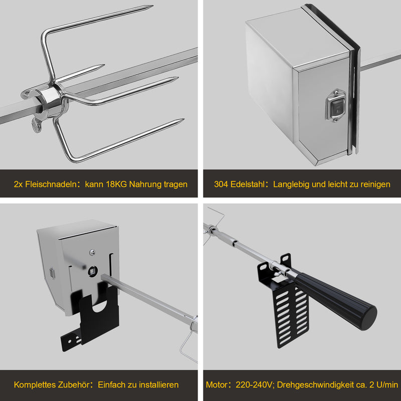 Sonnewelt Edelstahl Grillspieß Set BBQ