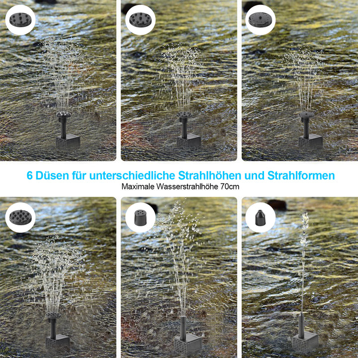 Sonnewelt SolarPumpe Teichpumpe 1.2W/1.5W/2.5W
