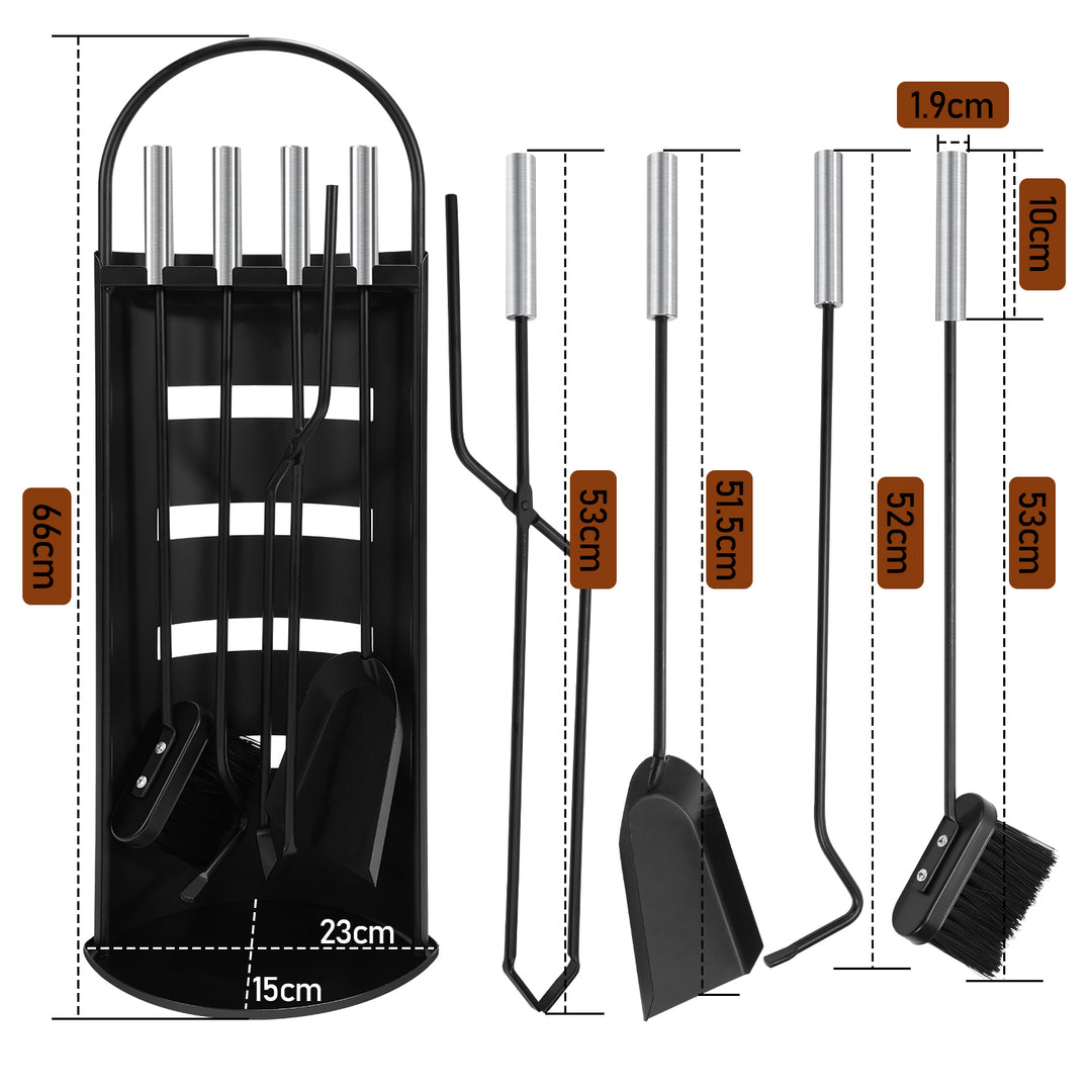 Sonnewelt fireplace tools 5-piece stainless steel fireplace accessories