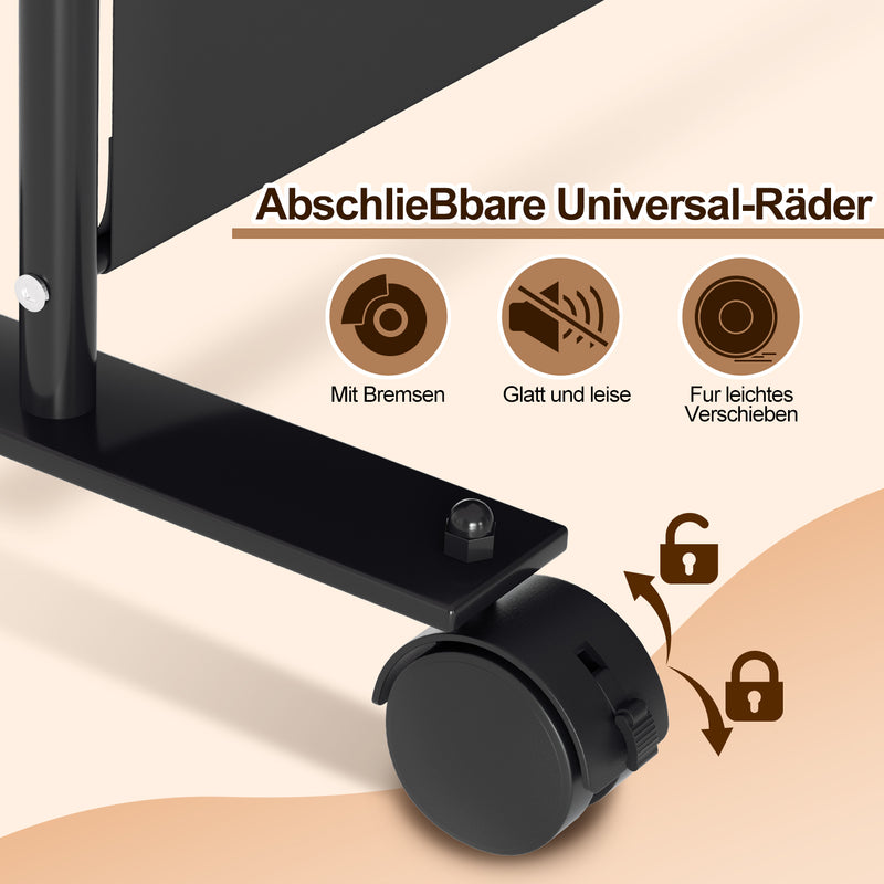 Sonnewelt Paravent Raumteiler 1/3/4/5 Teilig Trennwand mit Rollen