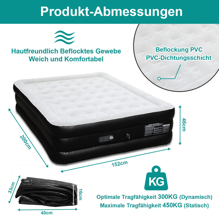 Sonnewelt Aufblasbare Matratze Luftmatratze Einzel/Doppel