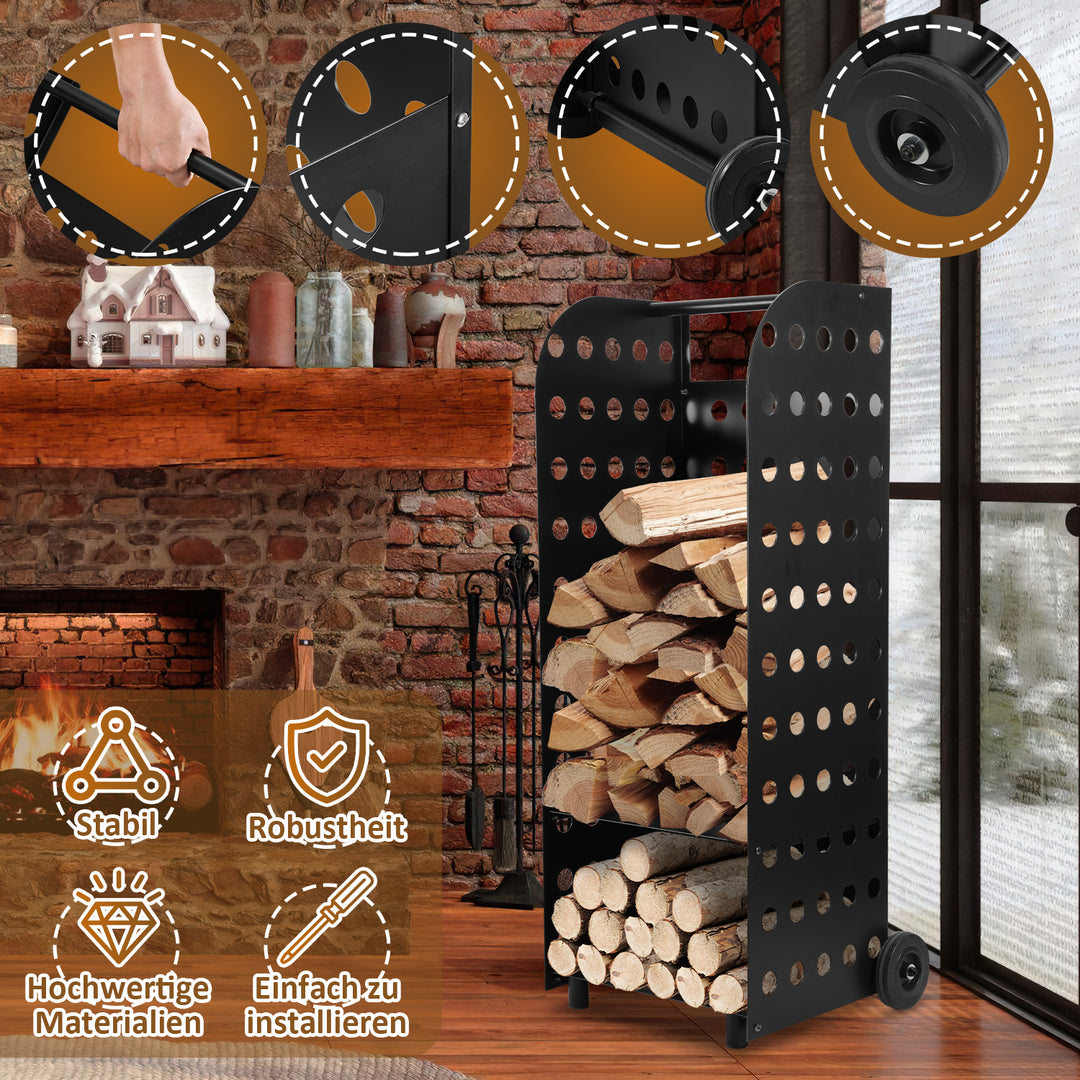 Sonnewelt firewood cart firewood cart double layers