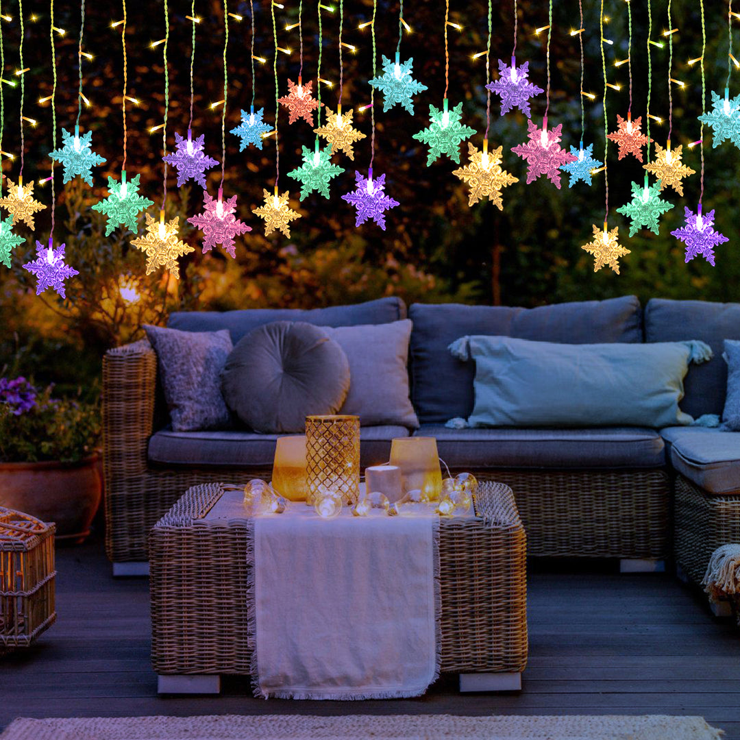 Sonnewelt LED Lichterkette Schneeflocke IP44
