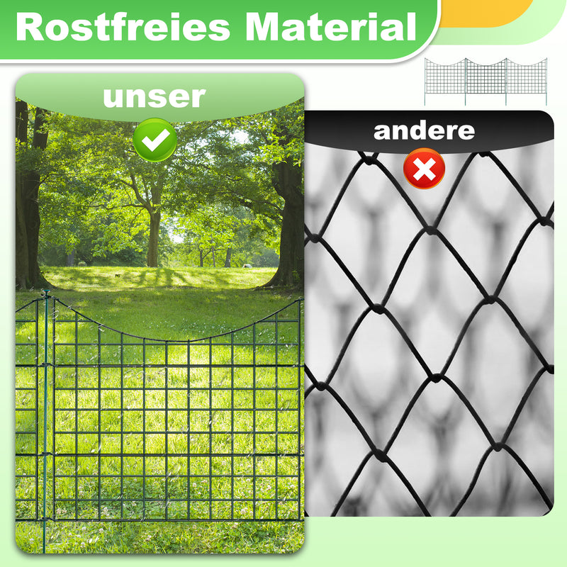 Sonnewelt Teichzaun Gartenzaun 11tlg Set