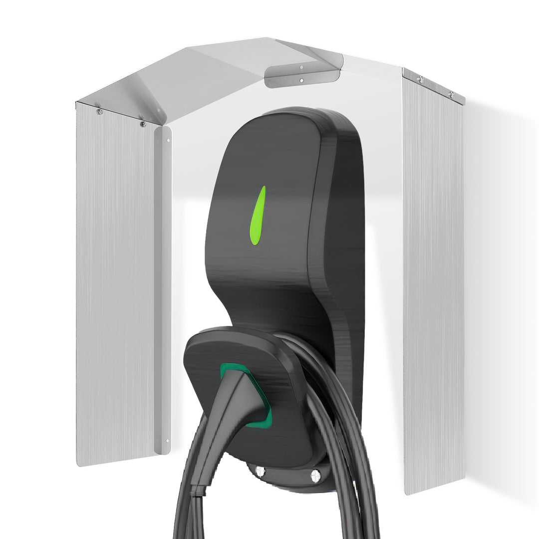 Sonnewelt Wallbox Wetterschutz Edelstahl Schutzdach für e-Auto Ladestation