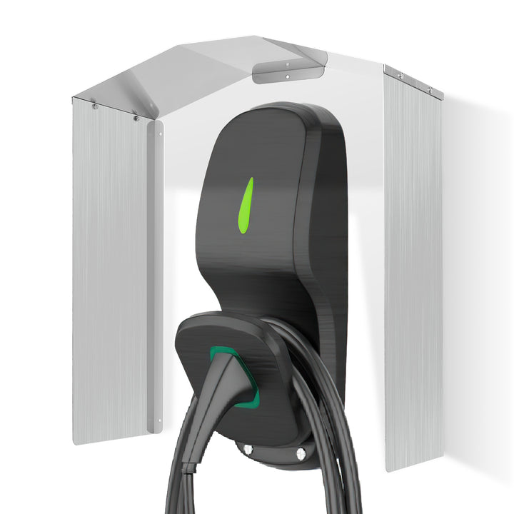 Sonnewelt Wallbox Wetterschutz Edelstahl Schutzdach für e-Auto Ladestation
