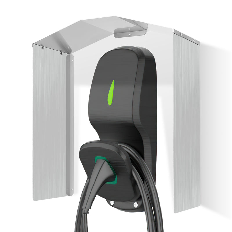 Sonnewelt Wallbox Wetterschutz Edelstahl Schutzdach für e-Auto Ladestation