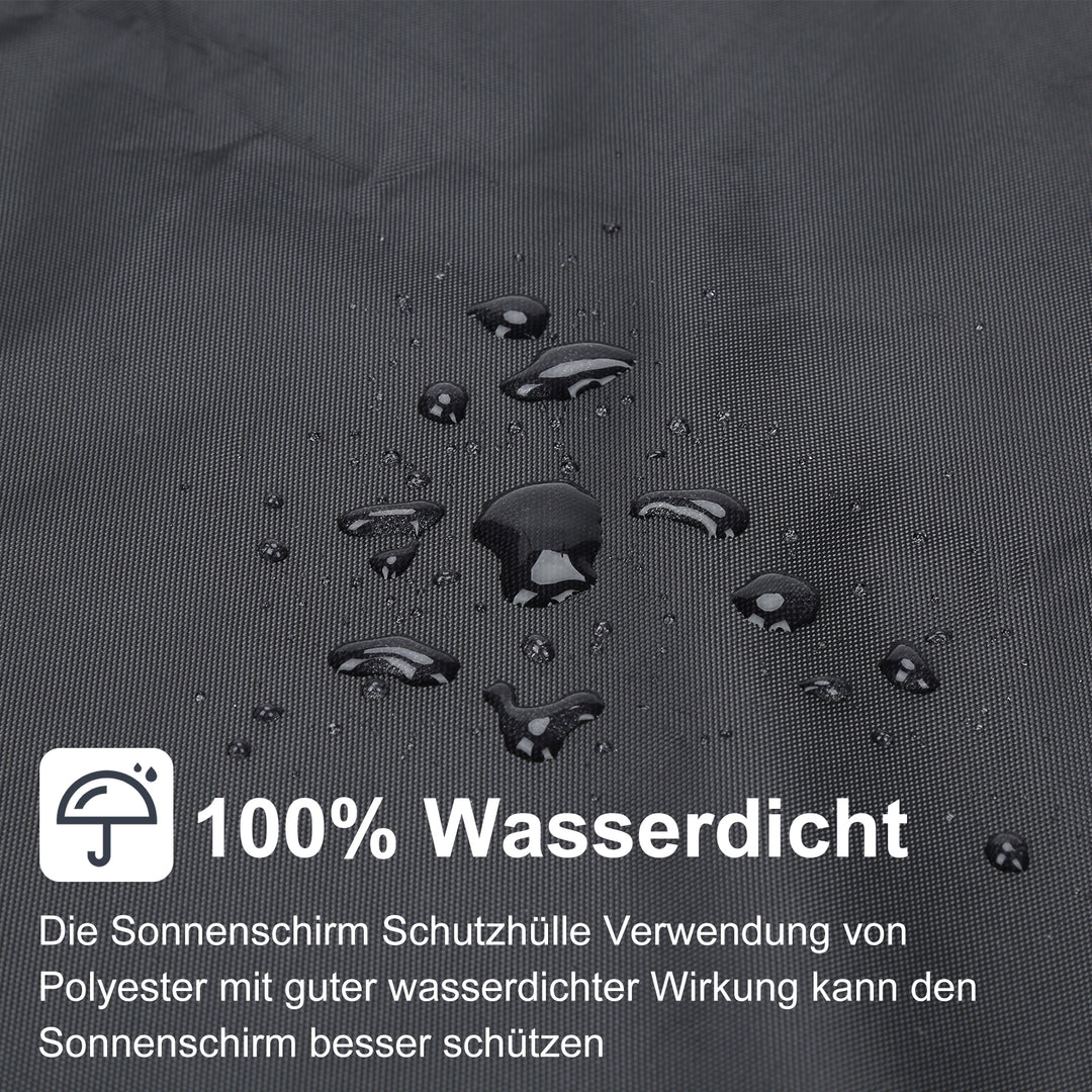 Sonnewelt Sonnenschirm Schutzhülle Abdeckung mit Stab